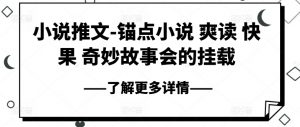 小说推文-锚点小说 爽读 快果 奇妙故事会的挂载-优品网赚资源库