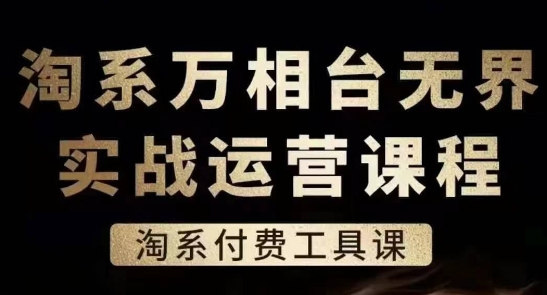 淘系万相台无界实战运营课，淘系付费工具课-优品网赚资源库