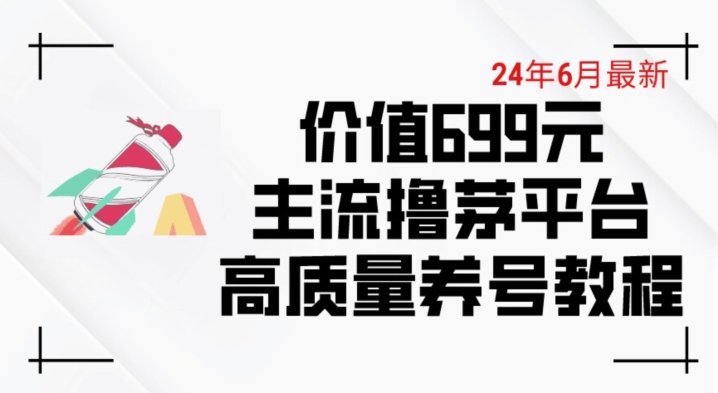 6月最新价值699的主流撸茅台平台精品养号下车攻略【揭秘】-优品网赚资源库