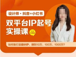 双平台IP起号实操营,教你如何靠打造设计IP,赚到10万、100万、1000万?-优品网赚资源库