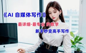 AI自媒体文章创作全网最详细教程,新手秒变写作高手,多方位发展-优品网赚资源库
