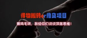 得物搬砖撸货项目?掰下数据,我给你们说说顶层思维【揭秘】-优品网赚资源库