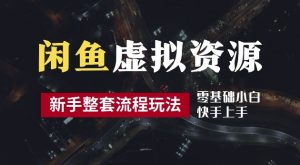 2024最新闲鱼虚拟资源玩法，养号到出单整套流程，多管道收益，每天2小时月收入过万【揭秘】-优品网赚资源库
