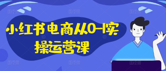 小红书电商从0-1实操运营课，小红书手机实操小红书/IP和私域课/小红书电商电脑实操板块等-优品网赚资源库