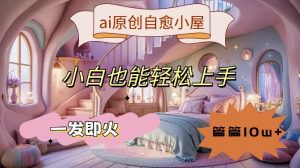 ai原创治愈小屋，小白也能轻松上手，一发即火，篇篇10w+【揭秘】-优品网赚资源库