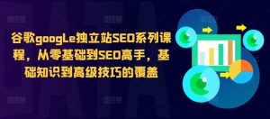 谷歌google独立站SEO系列课程,从零基础到SEO高手,基础知识到高级技巧的覆盖-优品网赚资源库