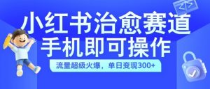 小红书治愈视频赛道，手机即可操作，流量超级火爆，单日变现300+【揭秘】-优品网赚资源库
