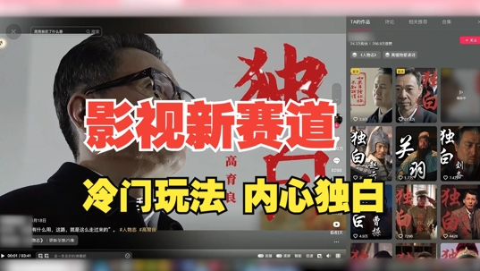 最新影视解说玩法，人物独白，30天涨粉24万+，全流程拆解【揭秘】-优品网赚资源库