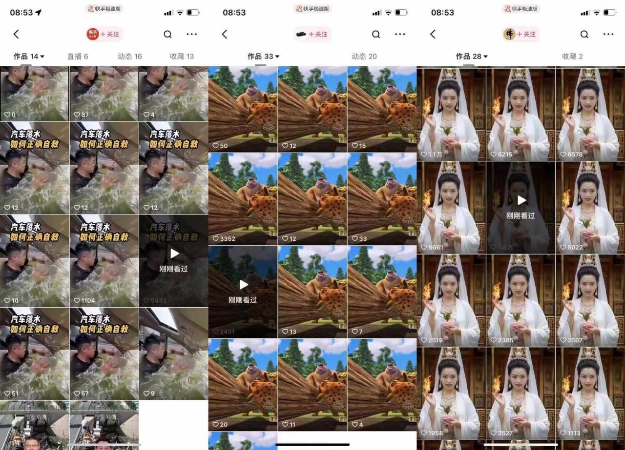 狗熊岭快手连怼技术,好物,涨粉都可以连怼-优品网赚资源库