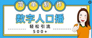 简单制作数字人口播轻松引流500+精准创业粉【揭秘】-优品网赚资源库