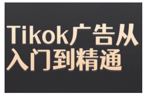Tiktok Ads实操教程,Tiktok广告从入门到精通-优品网赚资源库