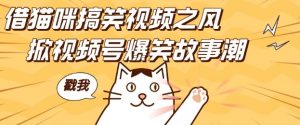 借猫咪搞笑视频之风,掀视频号爆笑故事潮,轻松日入四位数,无门槛快速入门!-优品网赚资源库