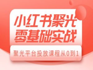 小红书聚光零基础实战，聚光平台投放课程从0到1-优品网赚资源库