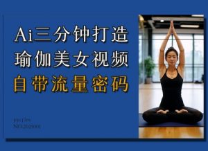 Ai3分钟打造瑜伽美女视频，自带流量密码-优品网赚资源库