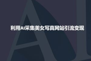 利用AI采集美女写真网站引流变现,引流嘎嘎的-优品网赚资源库
