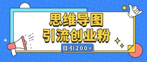 暴力引流全平台通用思维导图引流玩法ai一键生成日引200+-优品网赚资源库