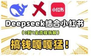 deepseek+小红书打造流量生产线实操课,0到1全流程拆解,搞钱嘎嘎猛-优品网赚资源库