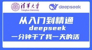 清华大学讲DeepSeek最全教程,从入门到精通,deepseek一分钟干了我一天的活-优品网赚资源库