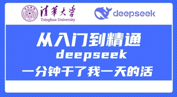 清华大学讲DeepSeek最全教程，从入门到精通，deepseek一分钟干了我一天的活-优品网赚资源库