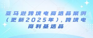 亚马逊跨境电商选品案例(更新2025年3月)，跨境电商利基选品-优品网赚资源库
