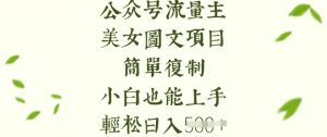 流量主长期收益项目,美女图片简单复制,小白也能上手,轻松日入5张-优品网赚资源库