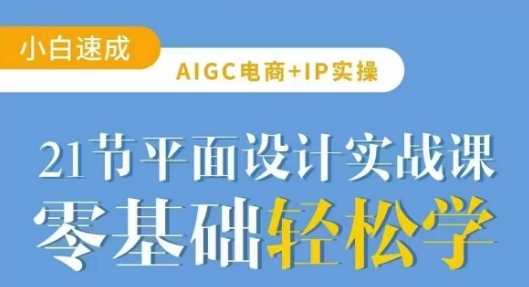 AIGC电商必备实操21节平面设计实战课,教你玩转AI-优品网赚资源库