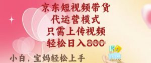 京东短视频带货，2025翻身项目，只需上传视频，单月稳定变现8k+【揭秘】-优品网赚资源库