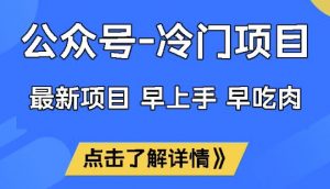 公众号冷门赛道,早上手早吃肉,单月轻松稳定变现1W【揭秘】-优品网赚资源库