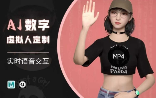 Ai数字人虚拟(智能体)实时语音交互特训营,自行定制超写实角色AI数字人交互技术-优品网赚资源库