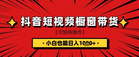 抖音短视频食品橱窗带货，小白轻松上手日入1k+【揭秘】-优品网赚资源库