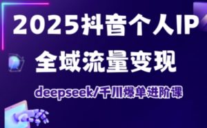 2025抖音个人IP全域流量变现进阶课,deepseek千川爆单进阶课-优品网赚资源库