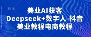 美业AI获客Deepseek+数字人-抖音美业教程电商教程-优品网赚资源库