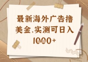 最新海外广告联盟挂机撸美金项目，实测可日入多张【揭秘】-优品网赚资源库