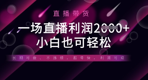 半无人直播带货，一场利润数张，适合所有平台玩法，小白也可轻松-优品网赚资源库