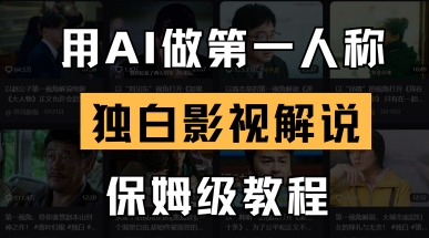 用AI做第一人称独白影视解说，手把手教学，保姆级教程-优品网赚资源库