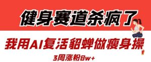 健身赛道杀疯了？我用AI复活貂蝉做瘦身操，3周涨粉8W-优品网赚资源库