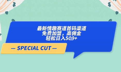【轻云】最新情趣赛道首码渠道,免费加盟,高佣金,轻松日入5张+-优品网赚资源库