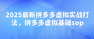 2025最新拼多多虚拟实战打法，拼多多虚拟基础sop-优品网赚资源库