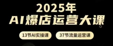 2025年AI爆店运营大课，13节AI实操课+37节流量运营课-优品网赚资源库