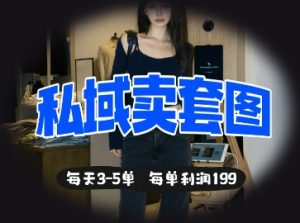 私域卖套图每天3-5单，每单利润99-优品网赚资源库