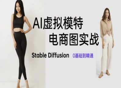 AI虚拟模特电商图实战，AI绘画Stable Diffusion 0基础到精通-优品网赚资源库
