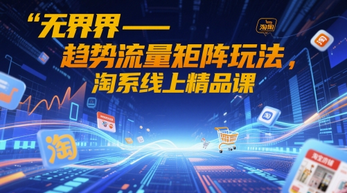 无界-趋势流量矩阵玩法,淘系线上精品课-优品网赚资源库