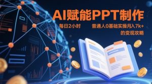 AI赋能PPT制作，每日2小时，普通人0基础实操月入7k+ 的变现攻略-优品网赚资源库