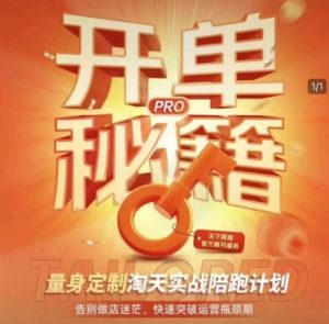 淘宝开单秘籍PRO，量身定制淘天实战陪跑计划，告别做店迷茫、快速突破运营瓶颈期（更新）-优品网赚资源库