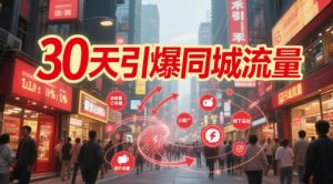 30天引爆同城流量：团购篇 认知篇 流量篇 来客篇 达人篇 老板人设IP篇 投流篇-优品网赚资源库