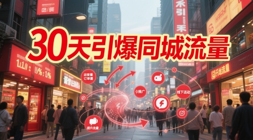 30天引爆同城流量：团购篇 认知篇 流量篇 来客篇 达人篇 老板人设IP篇 投流篇-优品网赚资源库