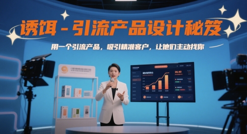 诱饵-引流产品设计秘笈,用一个引流产品,吸引精准客户,让他们主动找你-优品网赚资源库