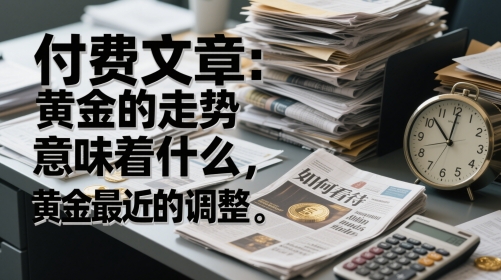付费文章:黄金的走势意味着什么,如何看待黄金最近的调整-优品网赚资源库
