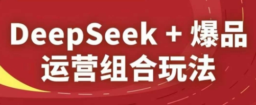 DeepSeek+爆品运营组合玩法，2025淘系精品课-优品网赚资源库