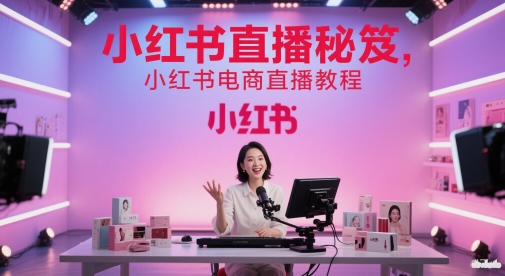 小红书直播秘笈,小红书电商直播教程-优品网赚资源库